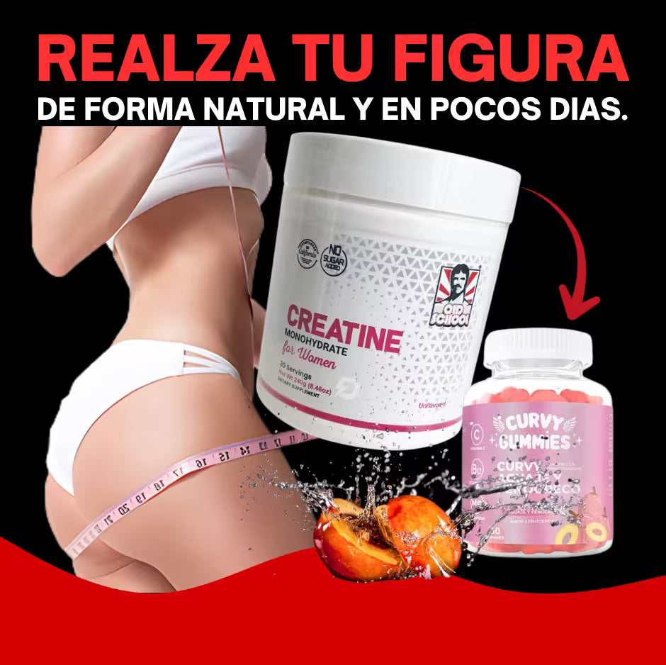 COMBO CREATINA + CURBY 🎁OFERTA 2X1, MAS GLUTEOS, MAS ENERGIA, MAS BIENESTAR