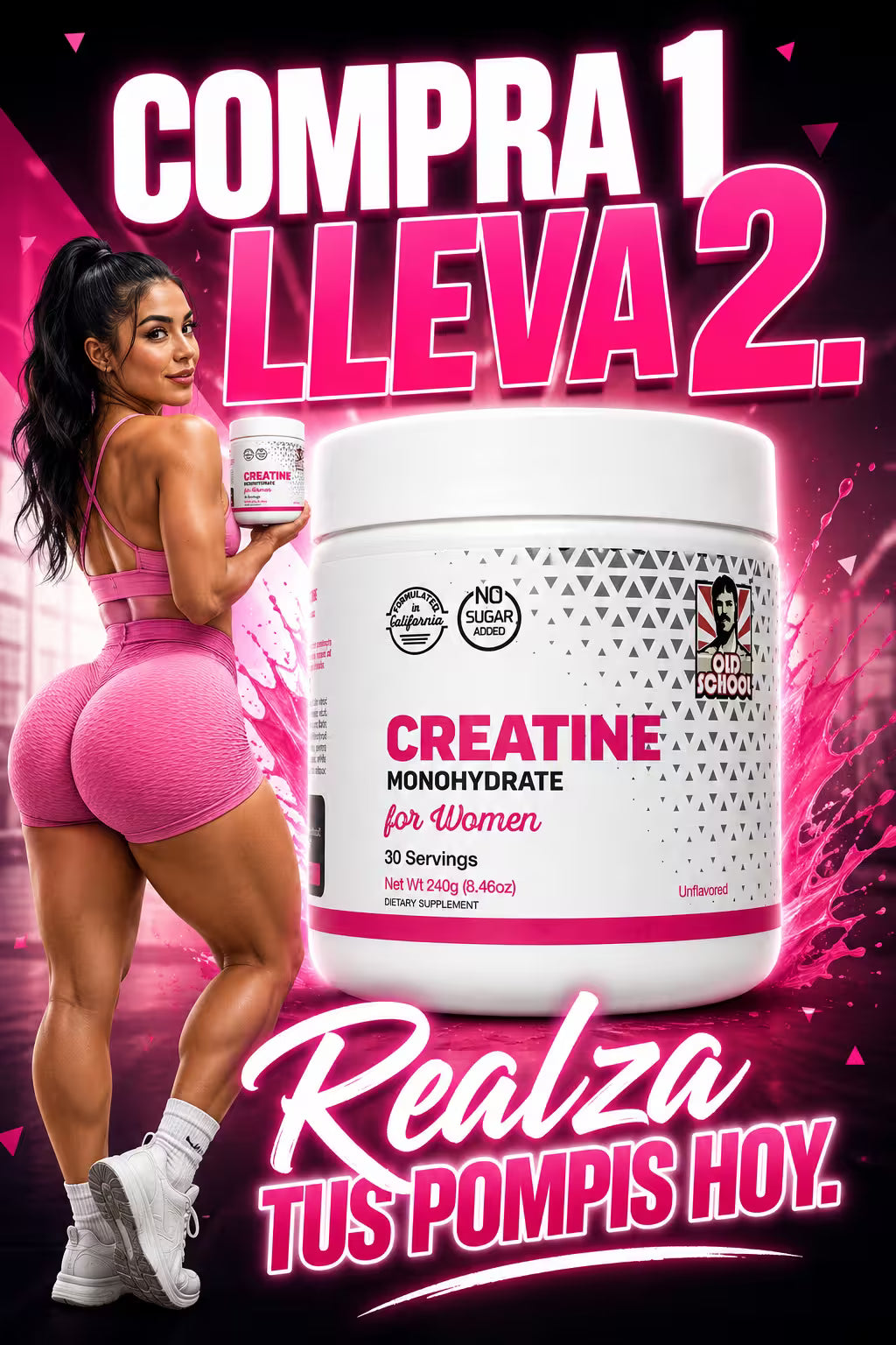 CREATINA 2X1, LA CREATINA QUE REALZA TU FIGURA Y MEJORA TU PIEL.